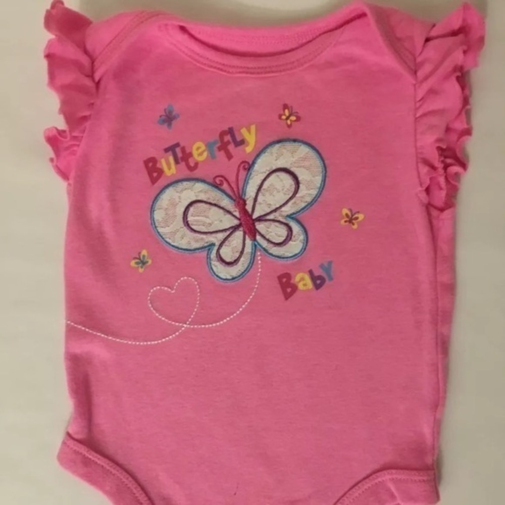 Garanimals 3-6 Months Girls Pink Outfit Butterfly